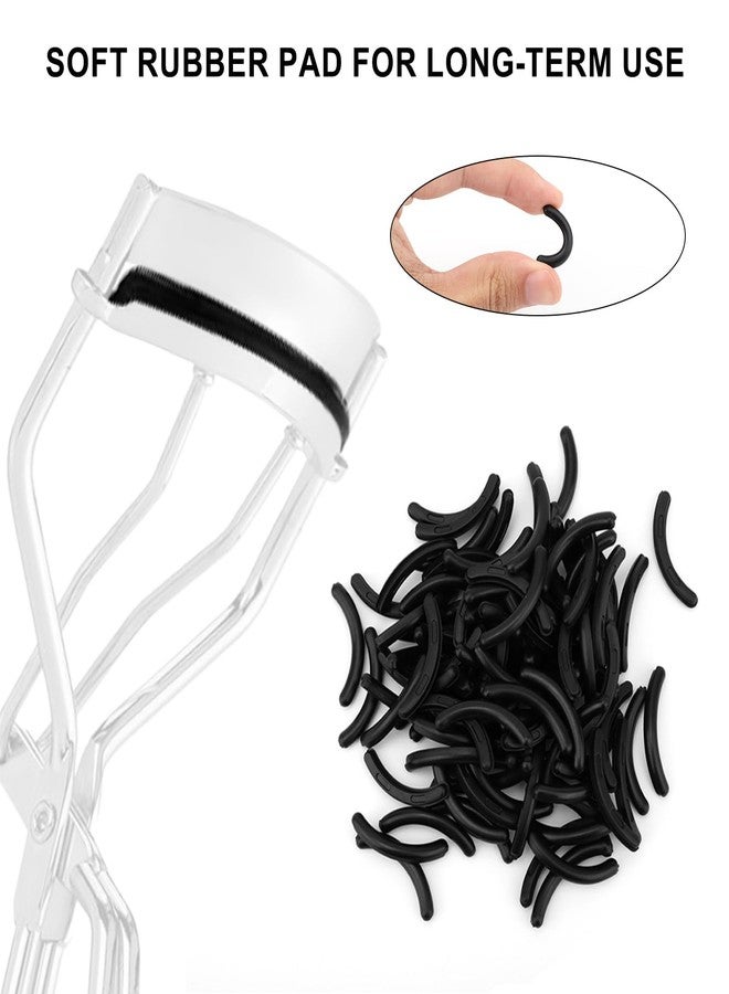 Fukaisu 100pcs Eyelash Curler Refills for Tweezerman, Rubber Lash Curler Replacement Pads for Enhanced Curl & Comfort (Black) - Image 4